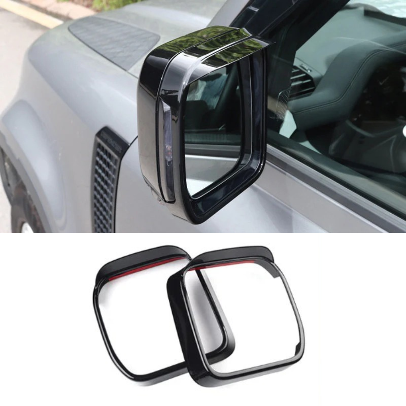 Applicable to 20-26 Land Rover Defender rearview mirrors, rain brow reversing mirrors, rain shield reflectors, and rain shield modifications