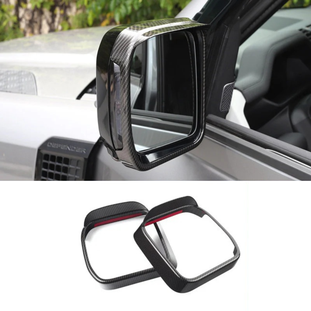Applicable to 20-26 Land Rover Defender rearview mirrors, rain brow reversing mirrors, rain shield reflectors, and rain shield modifications