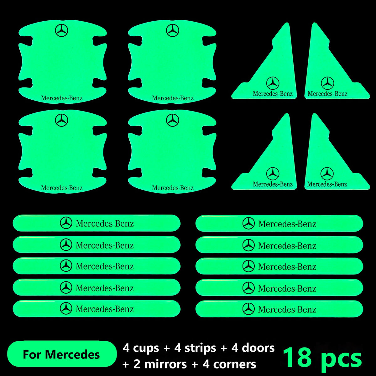 Mercedes door handle protector sticker