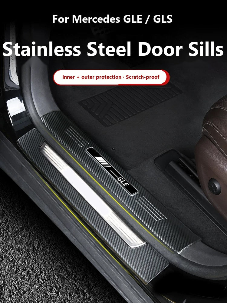 Mercedes GLE GLS door sill scuff plates