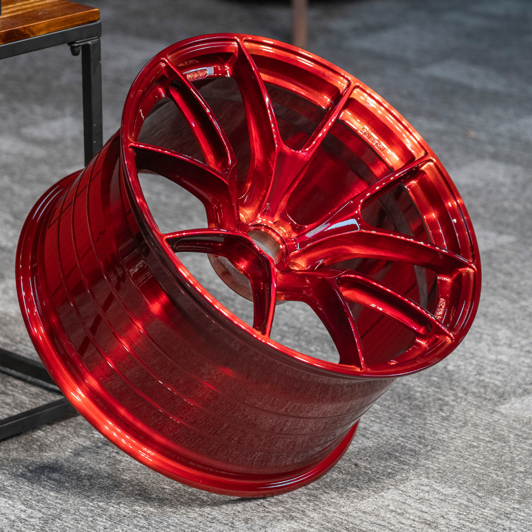 UMPARTS Forged Alloy Wheel – Multi-Spoke Performance Rim | Gloss Red Finish