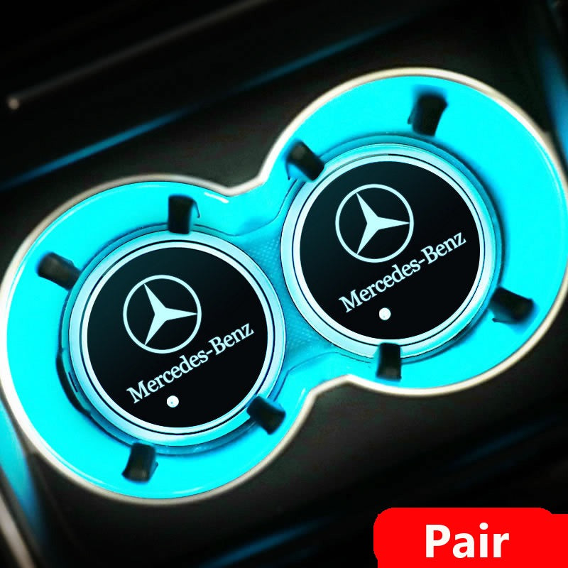 Mercedes-Benz LED cup holder mats