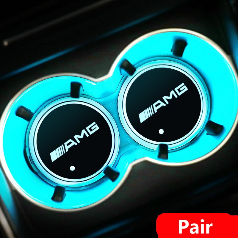 Mercedes-Benz LED cup holder mats