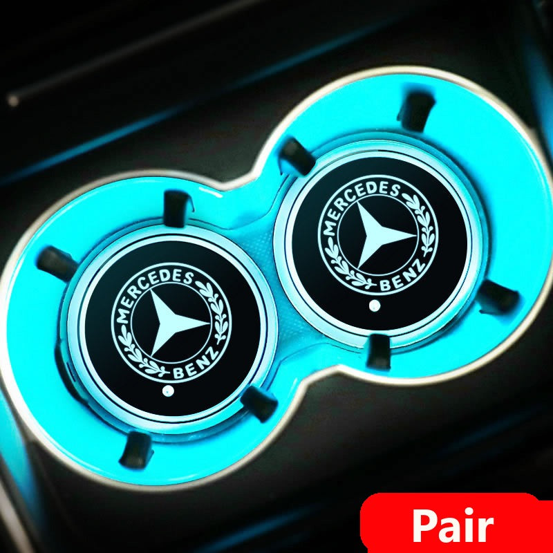 Mercedes-Benz LED cup holder mats