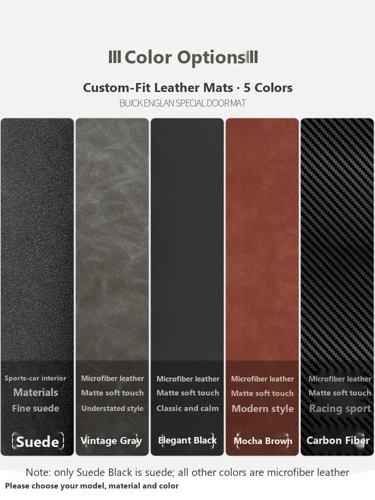 Mercedes-Benz leather console and cup holder mats