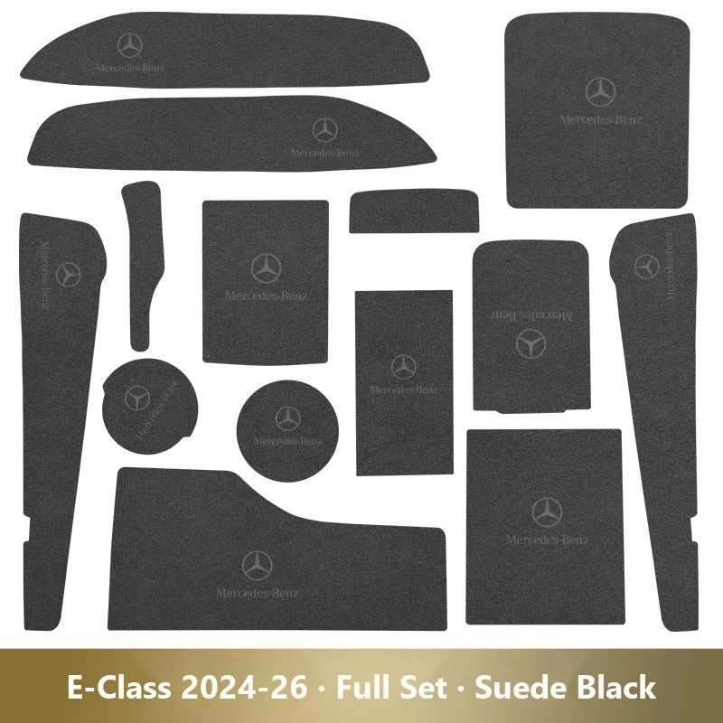 Mercedes-Benz leather console and cup holder mats