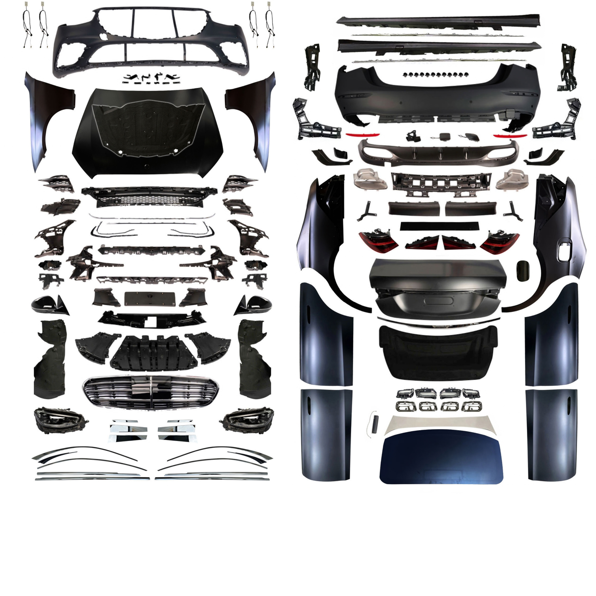 Mercedes-Benz S-Class W221 (2006–2013) to W223 S450 (2024) Conversion Kit – Exterior Body Kit & amp; Interior Conversion, LHD / RHD
