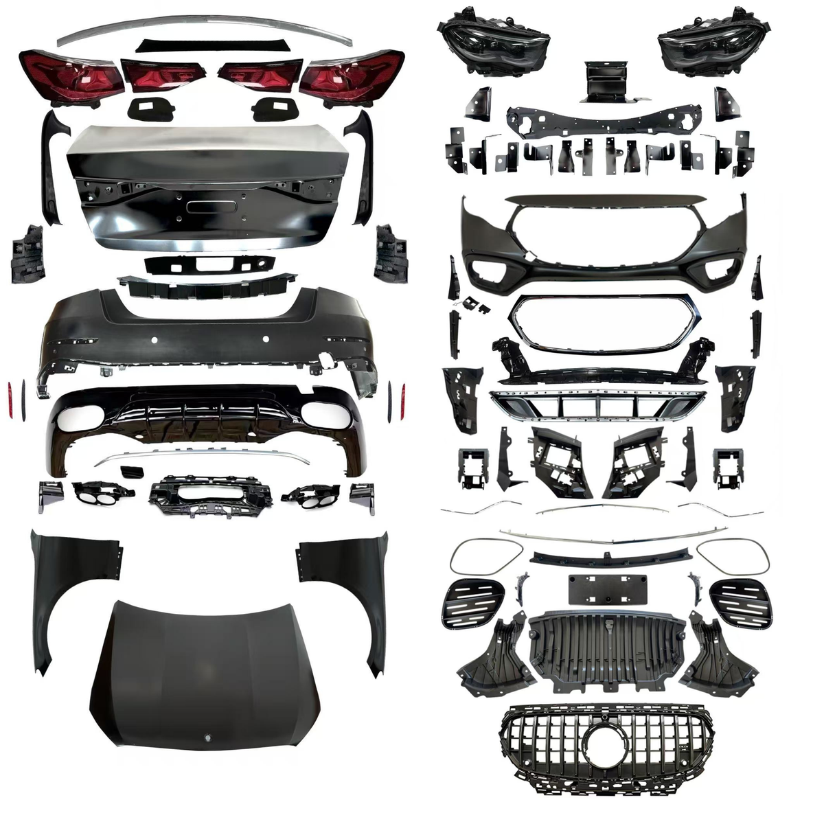Mercedes-Benz E-Class W213 (2016–2019) to W214 E63 (2023–2025) Conversion Body Kit – Bonnet, Fenders, Bumpers, Boot Lid, Panamericana Grille, Headlights & Taillights