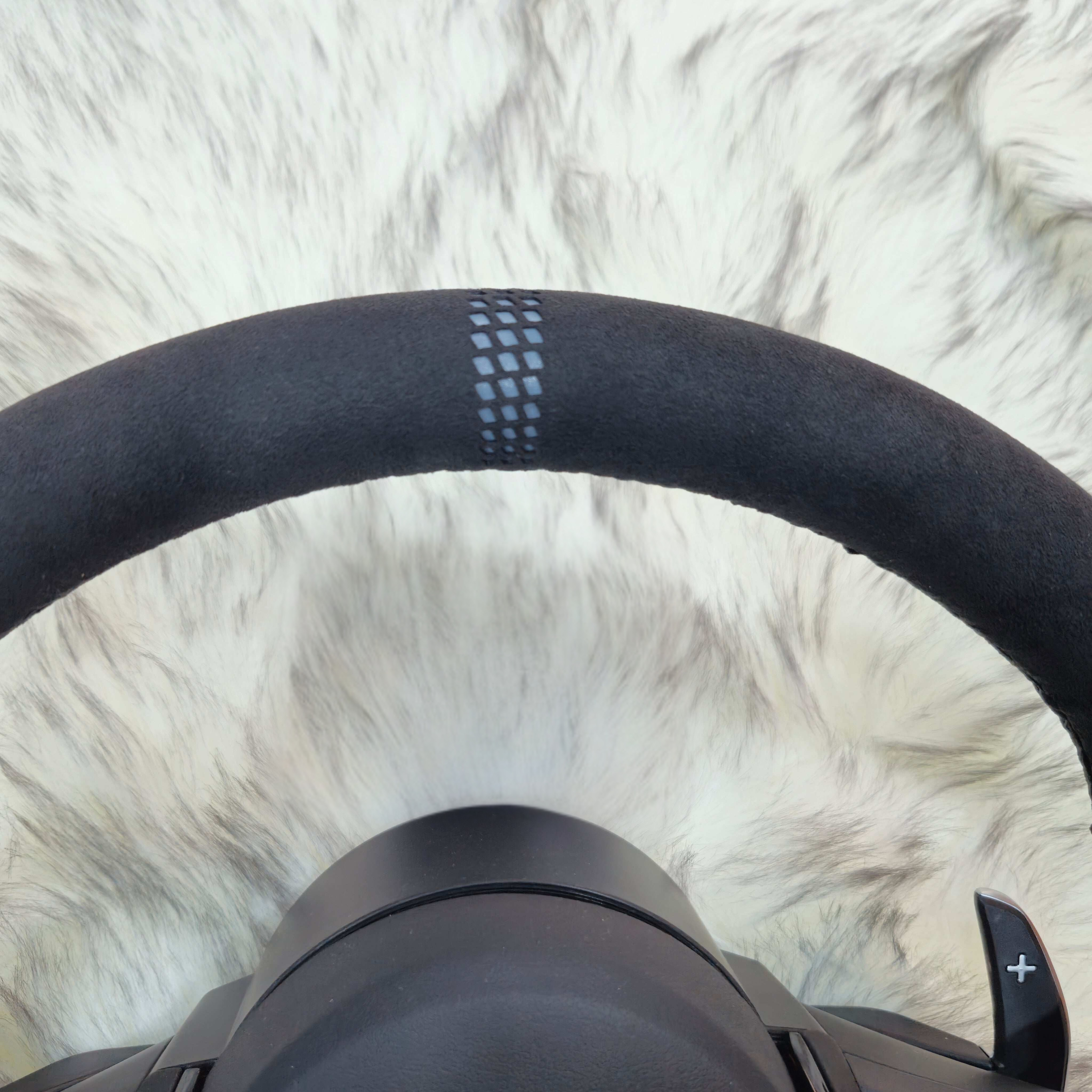 Black Full Alcantara Black Trim Steering wheel  Fit  Bmw F Series