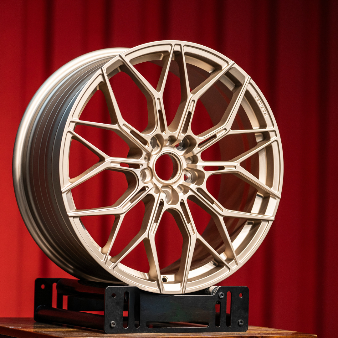 UMPARTS Forged Alloy Wheel – Mesh Multi-Spoke Performance Rim | Champagne Gold Finish