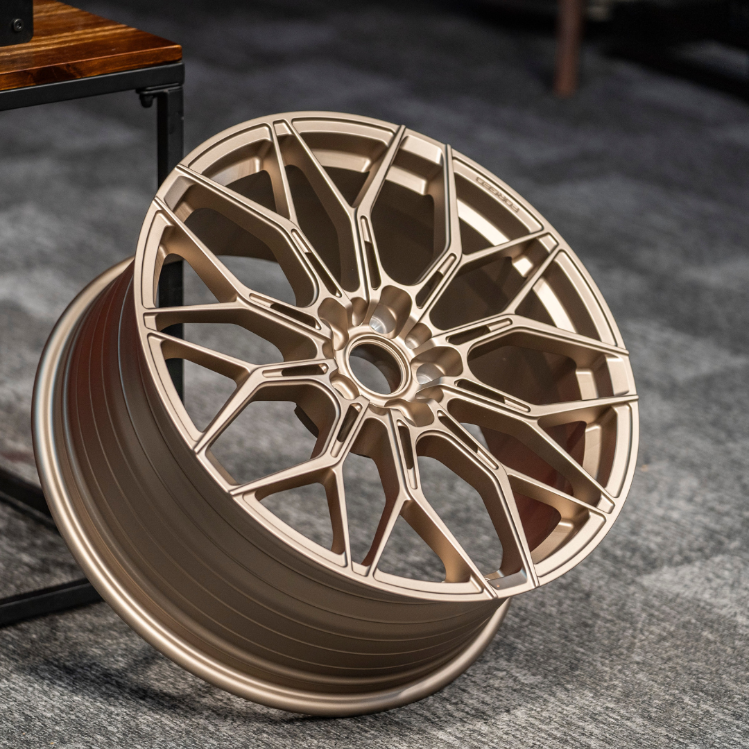 UMPARTS Forged Alloy Wheel – Mesh Multi-Spoke Performance Rim | Champagne Gold Finish