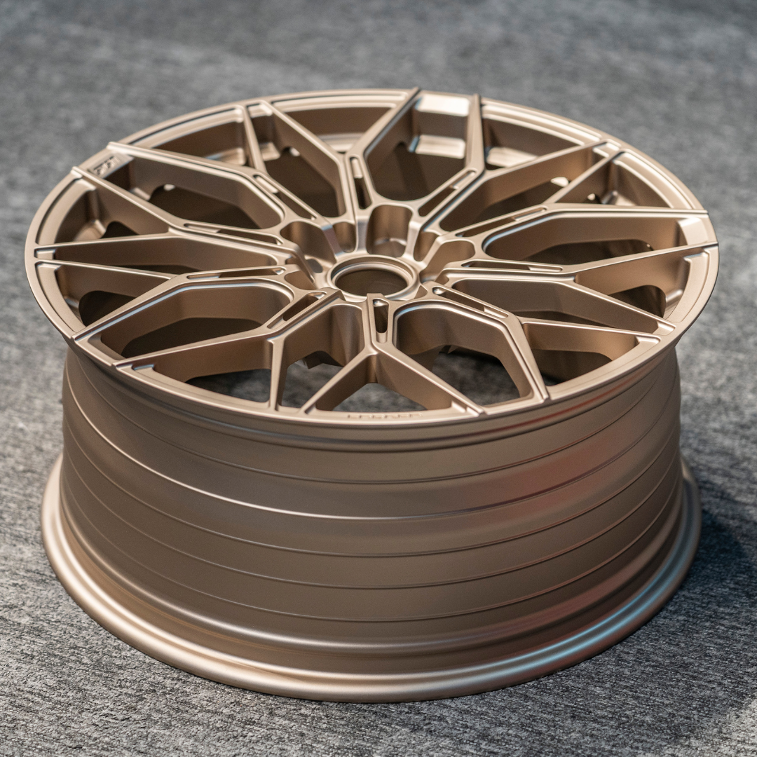 UMPARTS Forged Alloy Wheel – Mesh Multi-Spoke Performance Rim | Champagne Gold Finish