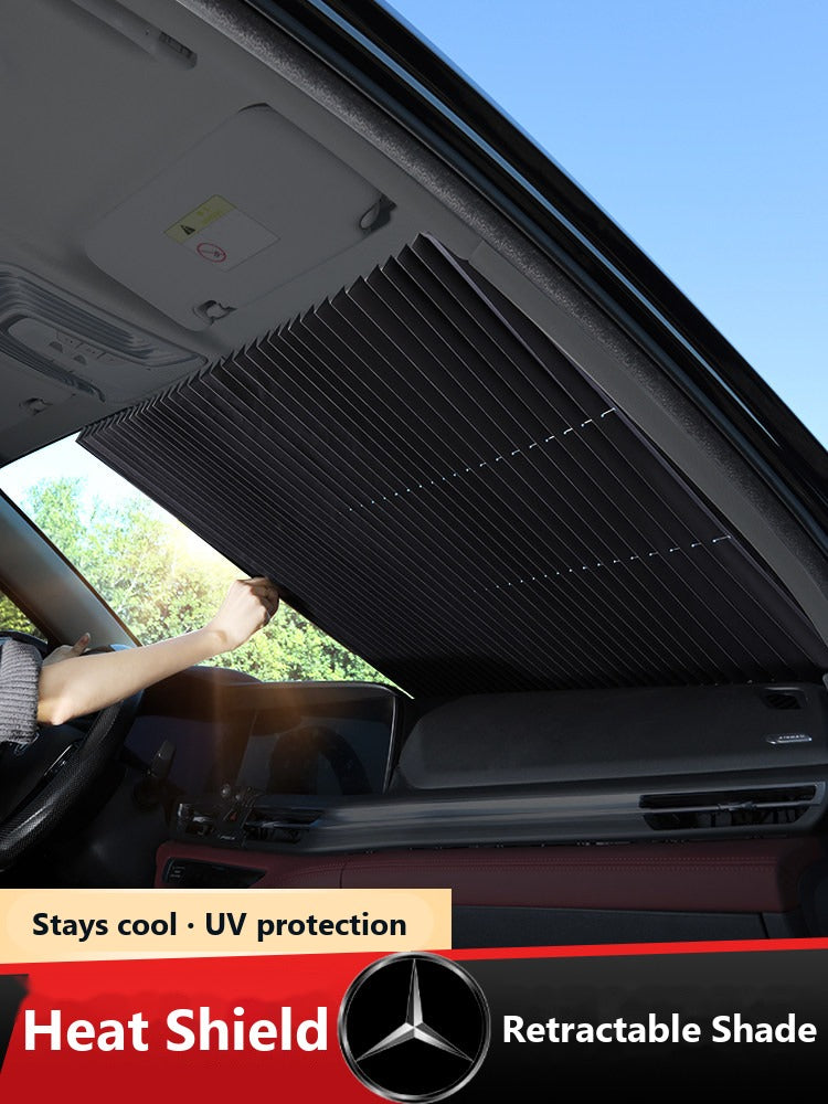 Mercedes retractable windshield sun shade