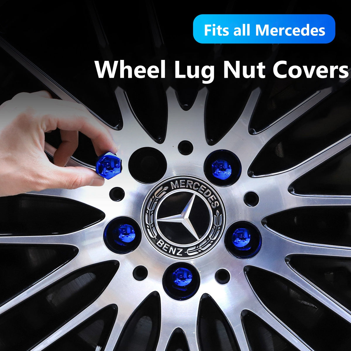 Mercedes wheel lug nut covers