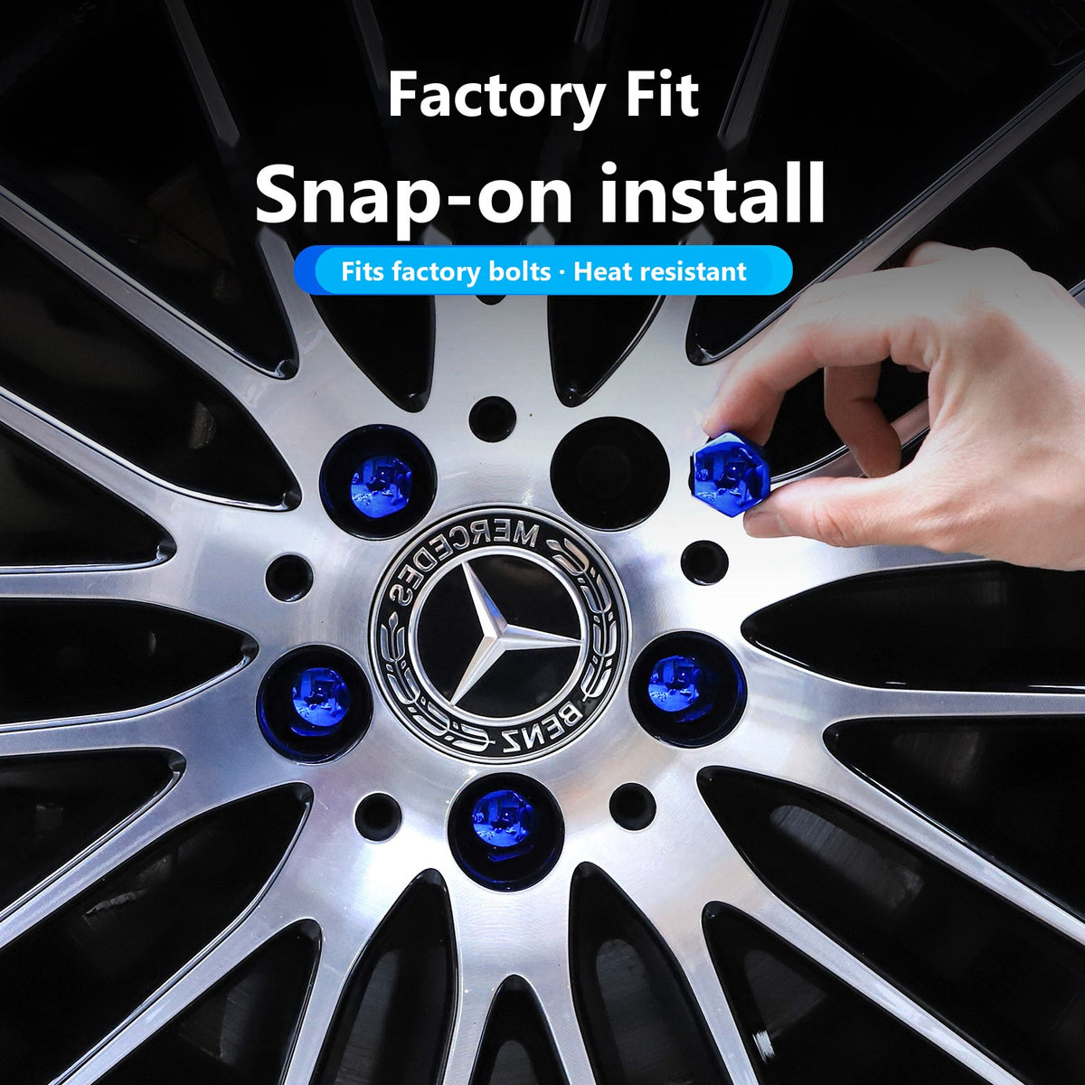Mercedes wheel lug nut covers