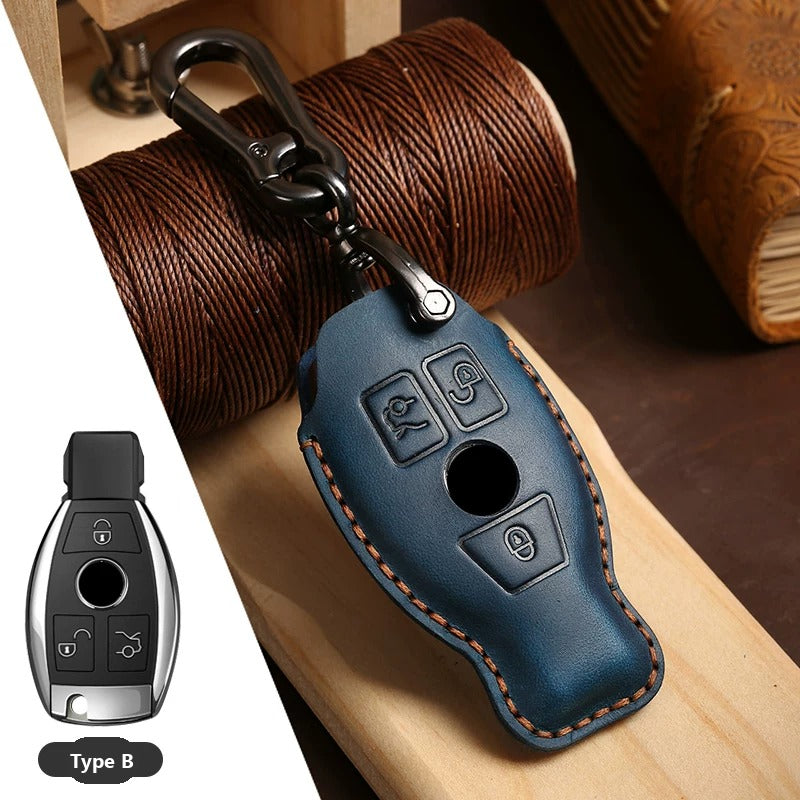 Mercedes-Benz Crazy Horse Leather Key Case – Classic Smart Key
