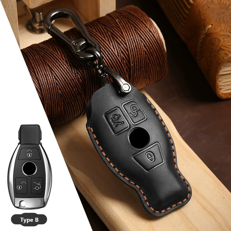 Mercedes-Benz Crazy Horse Leather Key Case – Classic Smart Key