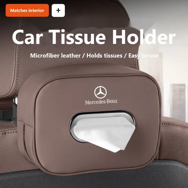 Leather car tissue box for Mercedes-Benz