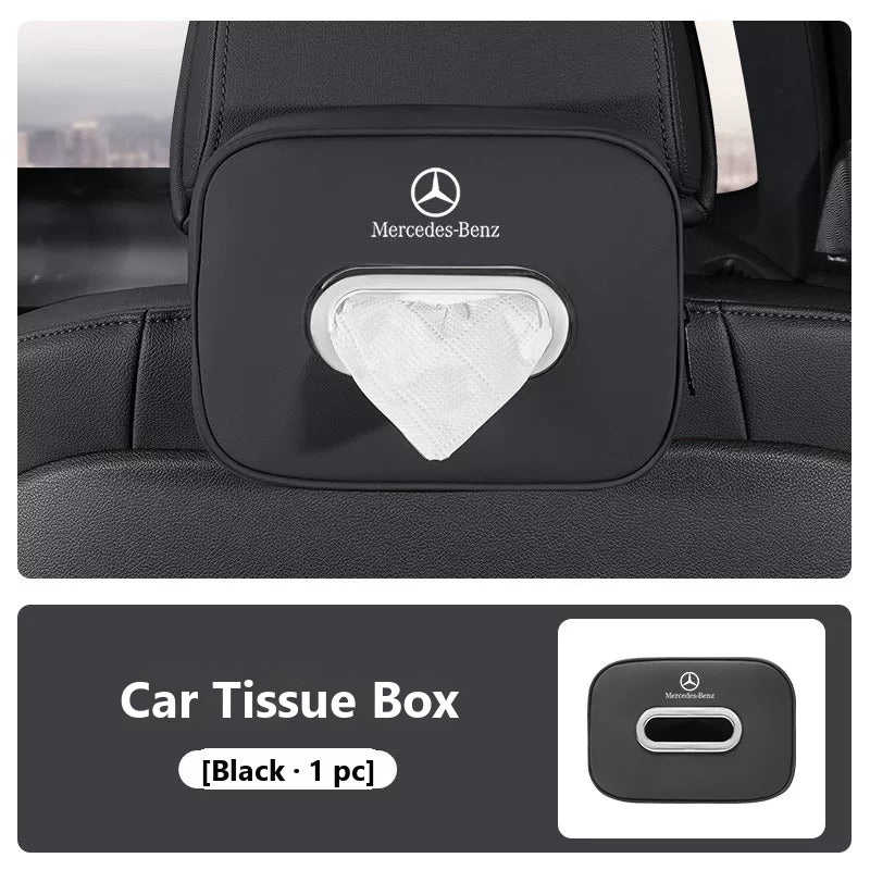 Leather car tissue box for Mercedes-Benz