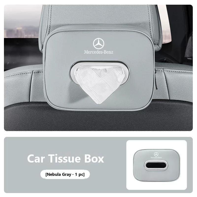 Leather car tissue box for Mercedes-Benz