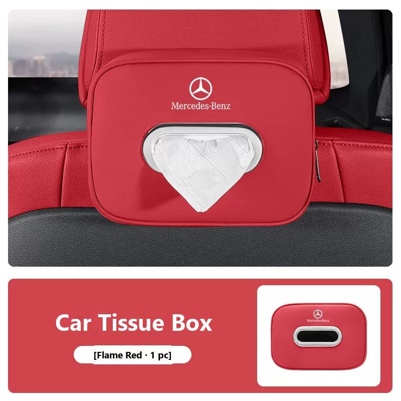 Leather car tissue box for Mercedes-Benz