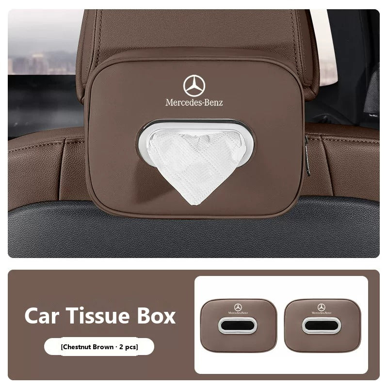 Leather car tissue box for Mercedes-Benz