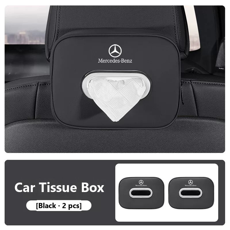 Leather car tissue box for Mercedes-Benz