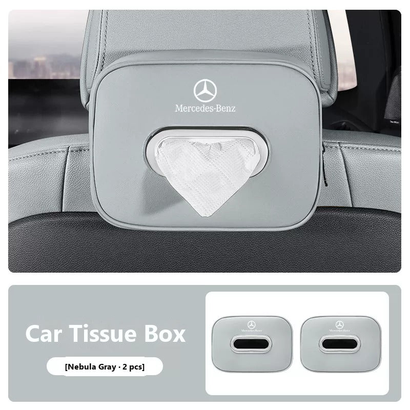 Leather car tissue box for Mercedes-Benz