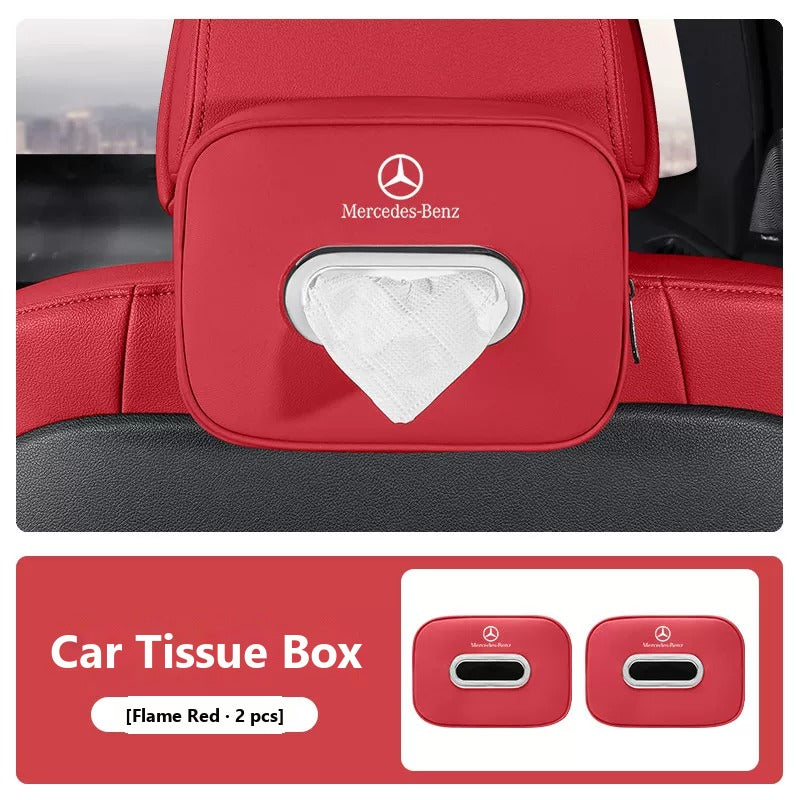 Leather car tissue box for Mercedes-Benz