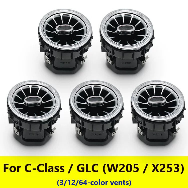 Mercedes-Benz C-Class GLC illuminated turbine air vents