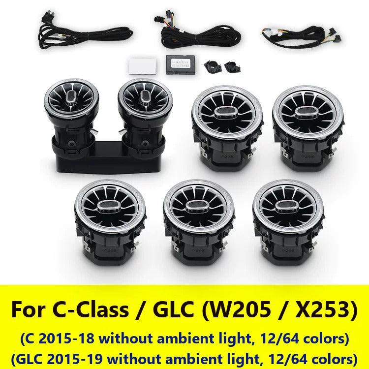 Mercedes-Benz C-Class GLC illuminated turbine air vents