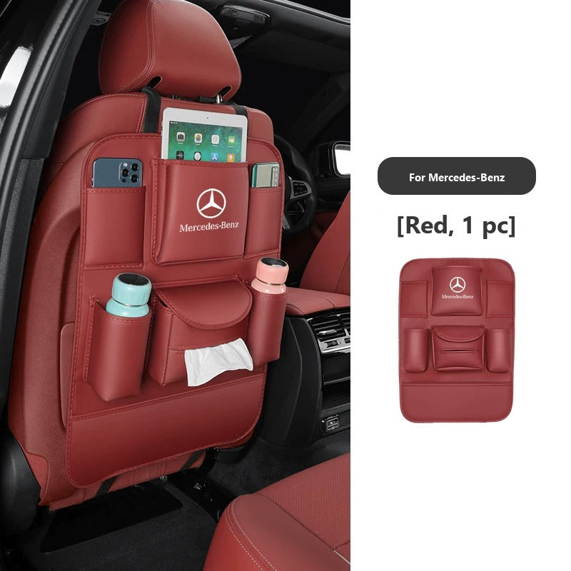 Seat-back organizer and kick mat for Mercedes-Benz