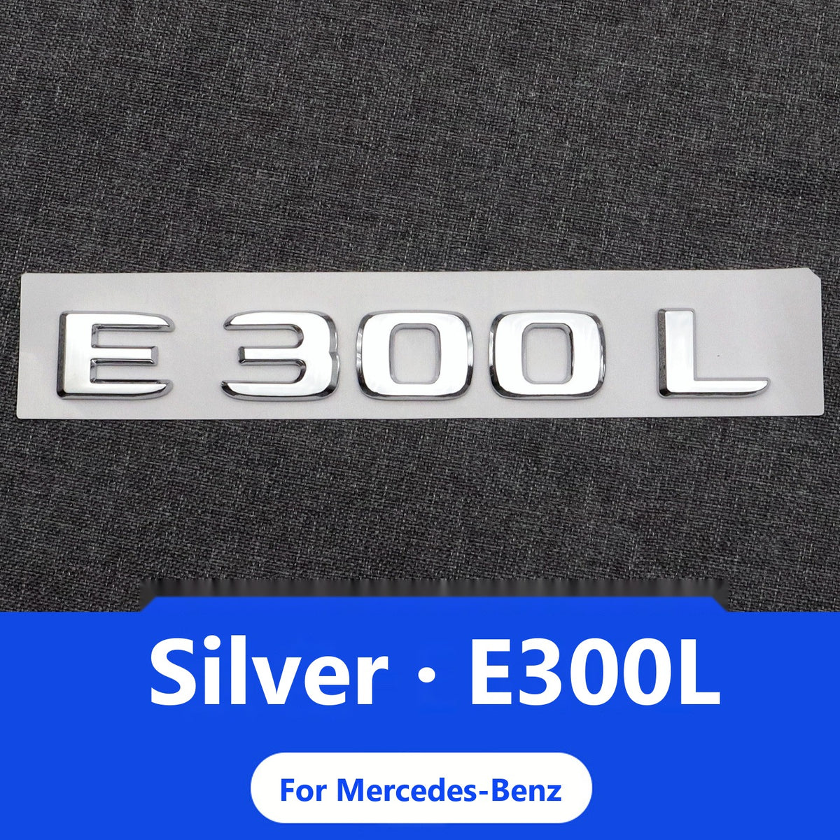 Mercedes E-Class badges and lettering