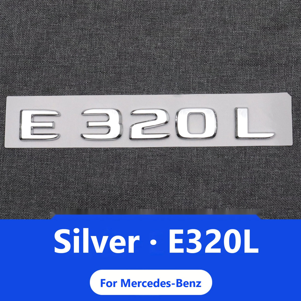 Mercedes E-Class badges and lettering