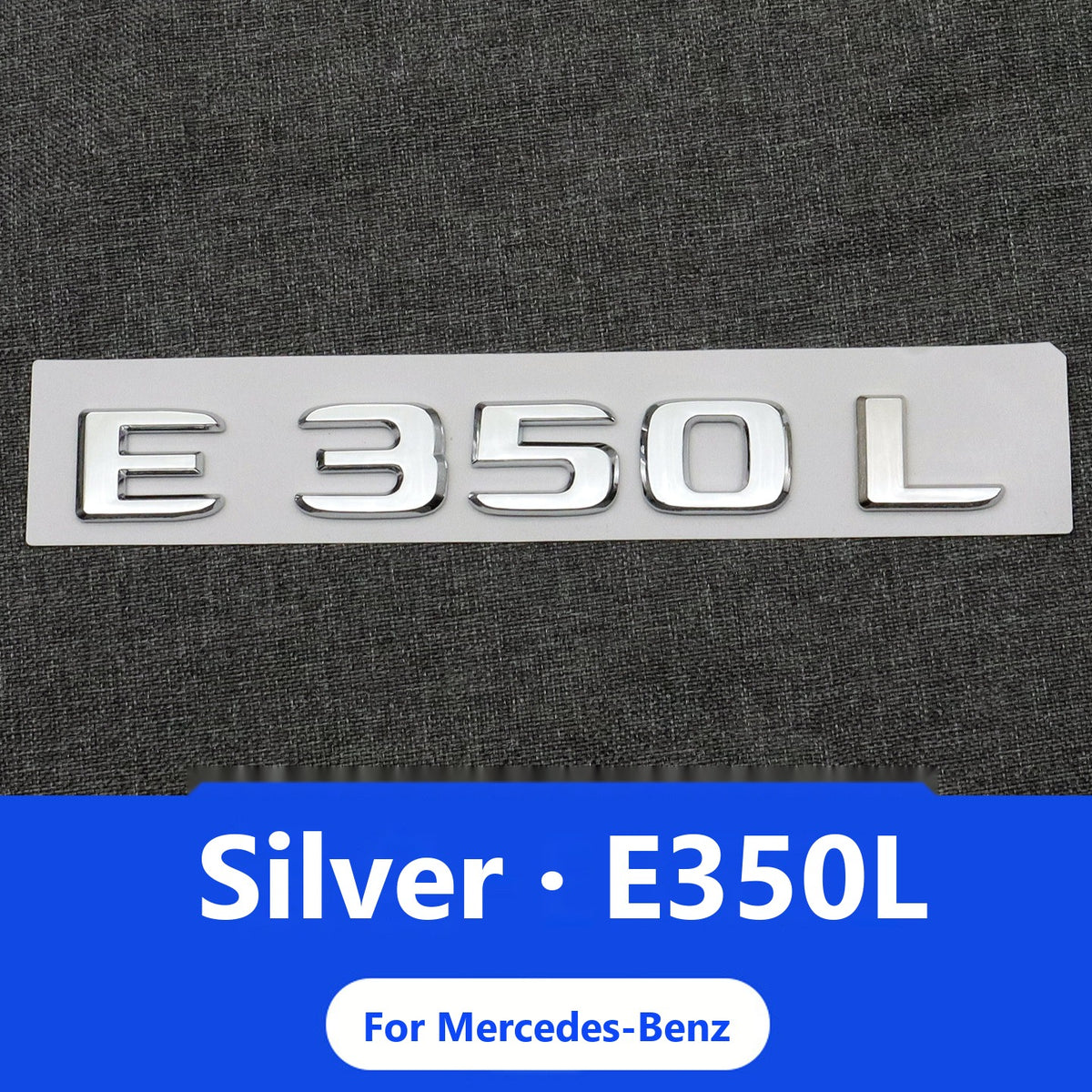 Mercedes E-Class badges and lettering