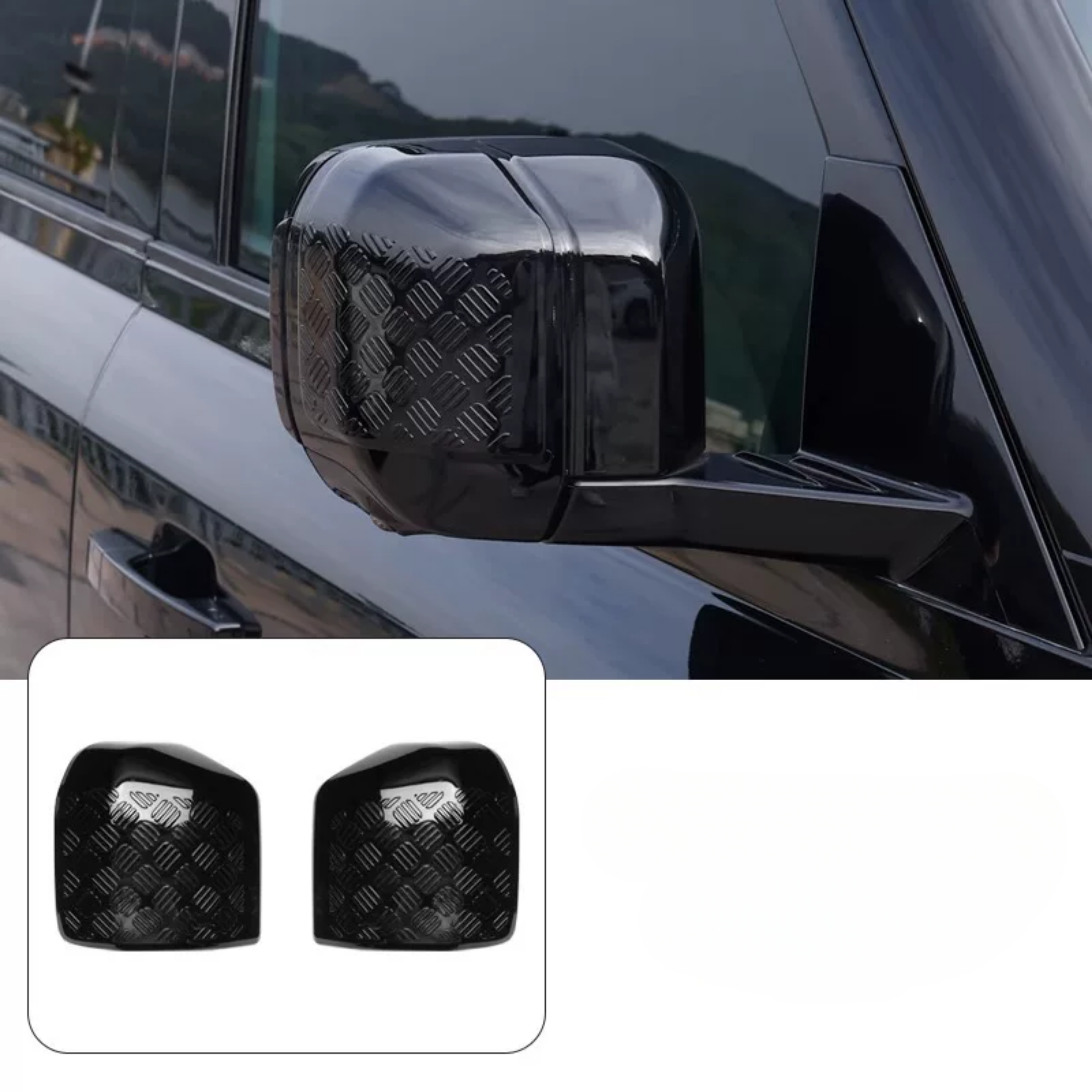 Dry Carbon Fiber Mirror Covers for Land Rover Defender (2020-2026)  Side Mirror Cap Protection Upgrade