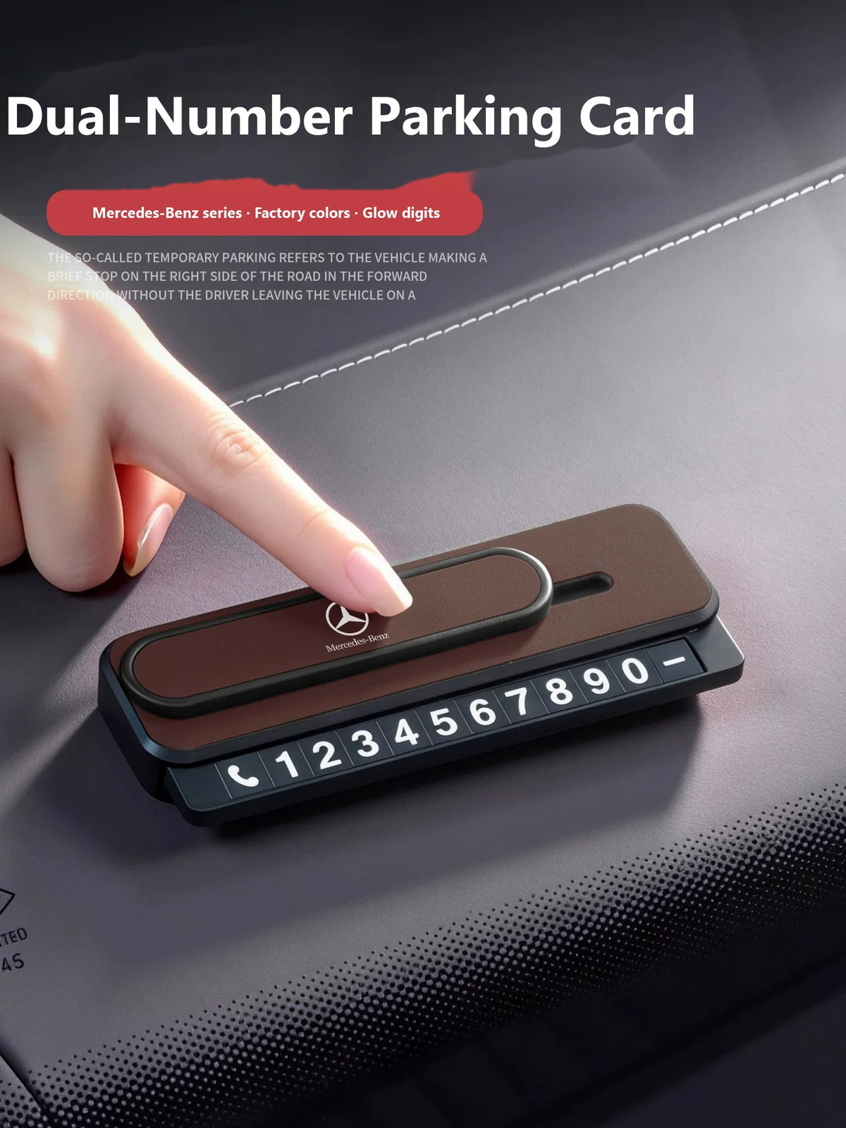 Mercedes-Benz dual-number parking card