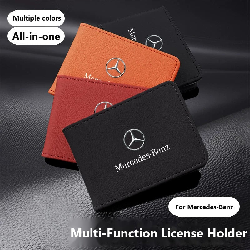 Leather license holder for Mercedes-Benz