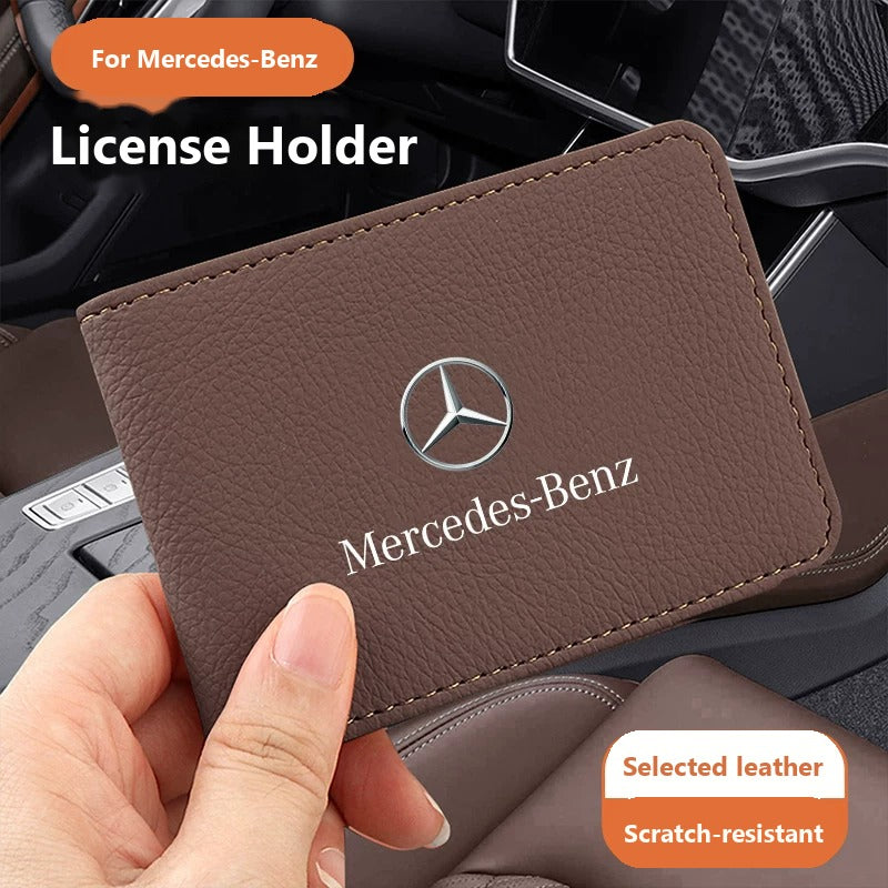 Leather license holder for Mercedes-Benz