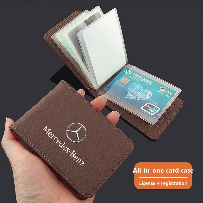 Leather license holder for Mercedes-Benz