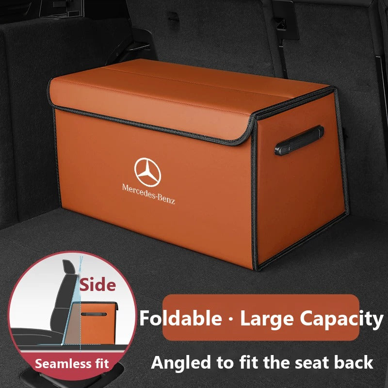 Foldable leather trunk organizer for Mercedes-Benz