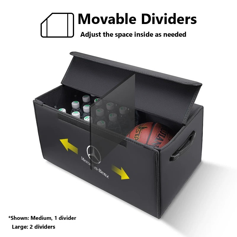 Foldable leather trunk organizer for Mercedes-Benz