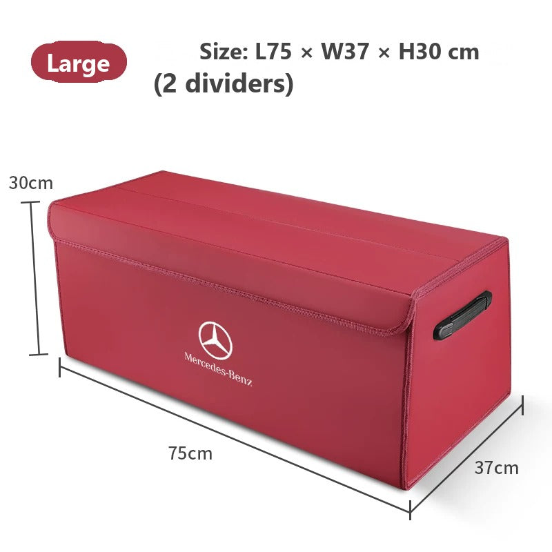 Foldable leather trunk organizer for Mercedes-Benz