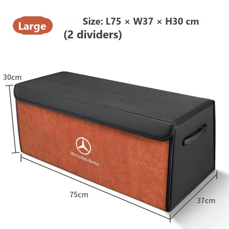 Foldable leather trunk organizer for Mercedes-Benz