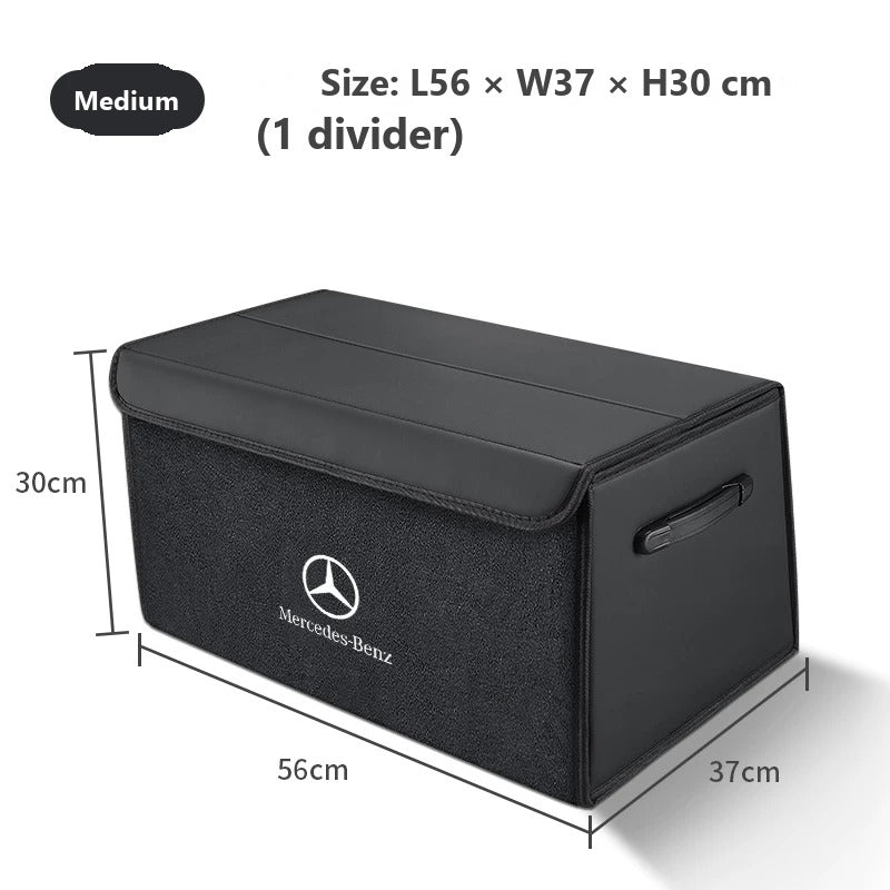 Foldable leather trunk organizer for Mercedes-Benz