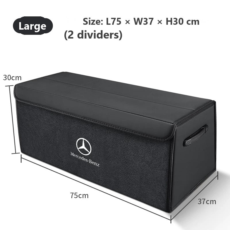 Foldable leather trunk organizer for Mercedes-Benz