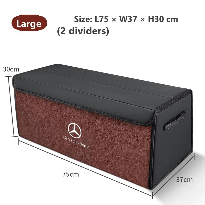 Foldable leather trunk organizer for Mercedes-Benz