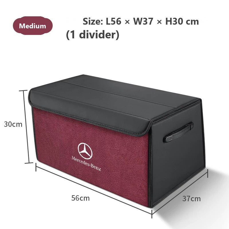 Foldable leather trunk organizer for Mercedes-Benz