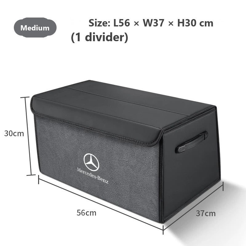 Foldable leather trunk organizer for Mercedes-Benz