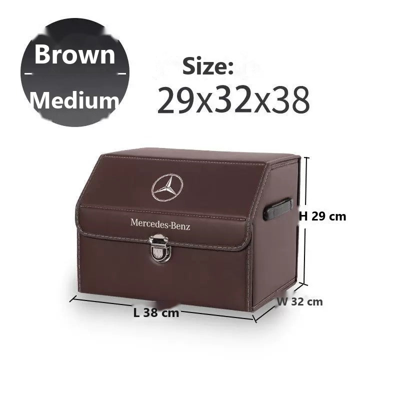 Mercedes-Benz foldable leather trunk storage box
